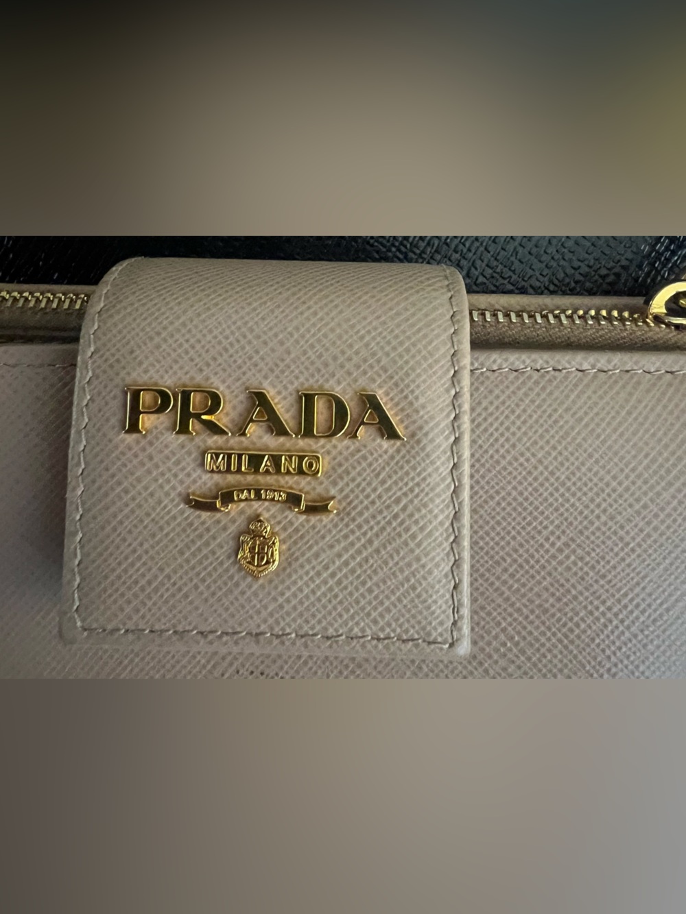 Prada Saffiano Leather Wallet - Beige - Picture 2 of 12